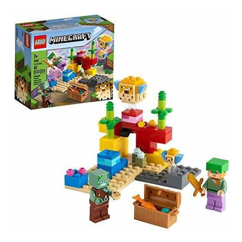 Lego Minecraft The Coral Juguete Marino De Minecraft