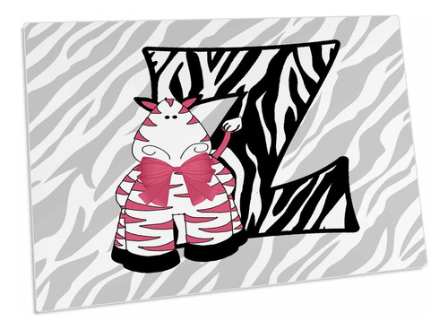 3drose Z Is For Zebra In Pink For Girls Baby And Kids Monogr