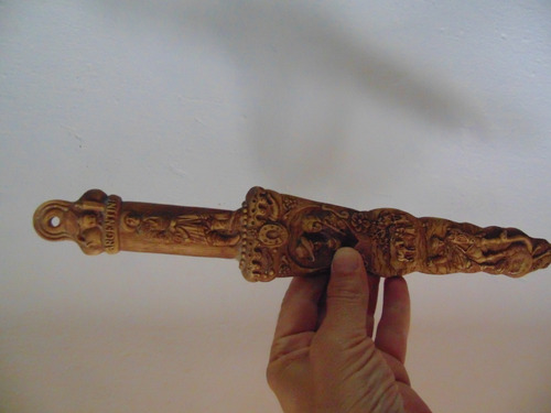 Talla, Tallado En Hueso Antiguo, Unico,firmado (Usado)