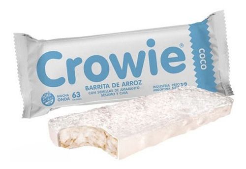 Imagen 5 de 7 de Crowie Barrita Arroz 12gr (promo X 12) Barata La Golosineria