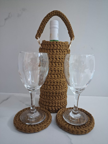 Porta Vinho Fio De Malha
