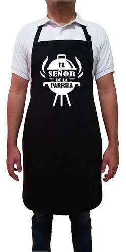 Delantal Estampado El Señor De La Parrilla Personalizado