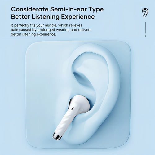 Auriculares inalámbricos estéreo Rock Space Eb300, color blanco, color claro, azul