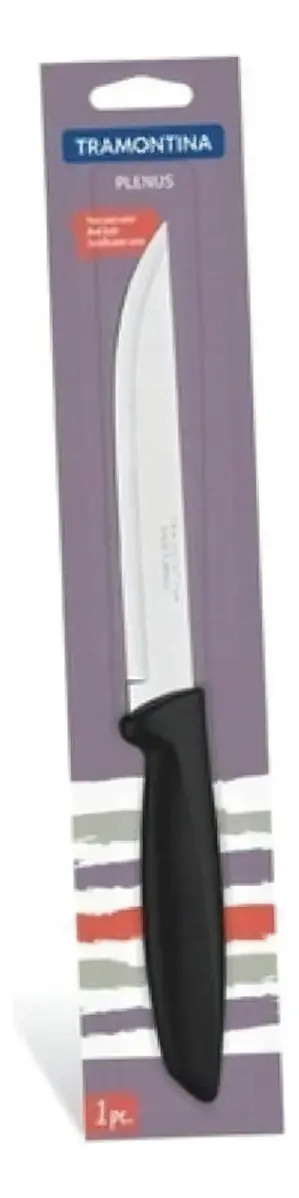 Faca Para Cozinha 6 Plenus Preto Lamina De Aco Inox