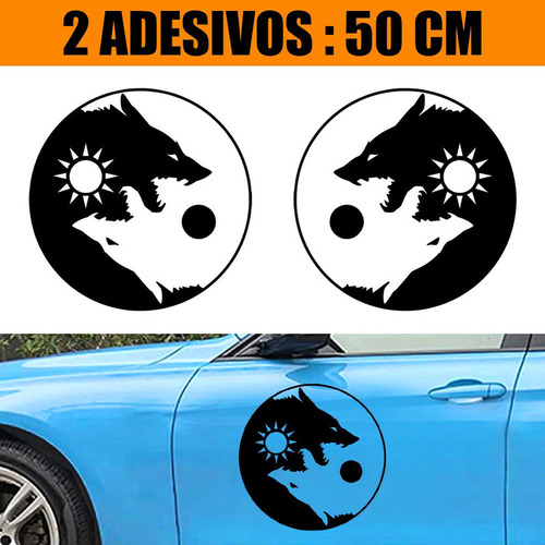 Adesivo Carro Vazado 2 Unidades - Lobos Gemeos Arte