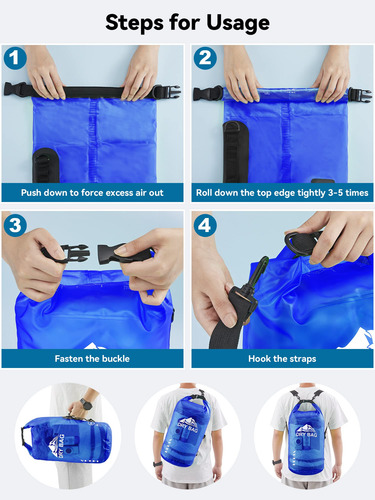 Dry Bag Heeta Waterproof 10 L Con Funda De Teléfono Para Via