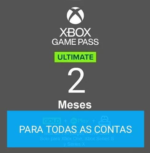 2 Meses Game Pass Ultimate (2 Códigos 25 Digitos) - Escorrega o Preço