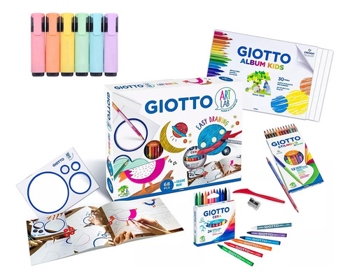 Set Giotto Marcadores + Témperas 68pcs Con Libro - El Rey