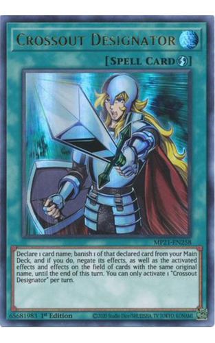 Tarjeta Yugioh Crossout Designator Mp21-en258 Ur