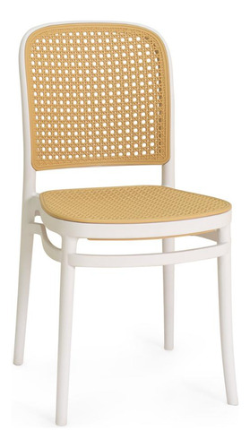 Mesa De Jantar Eiffel Branca 120x80cm Com 4 Cadeiras Roma Cor Branco