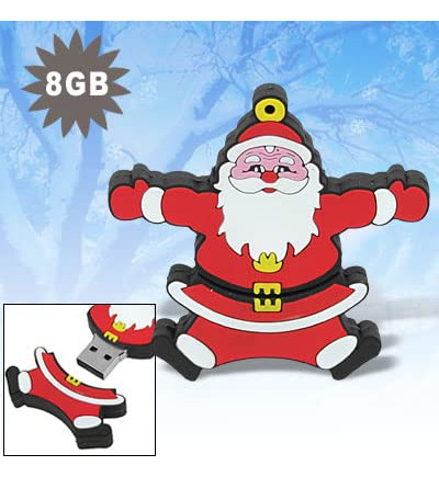 Qtqgoitem Saltando Santa Claus 8gb Usb 2.0 Memoria Flash Pen