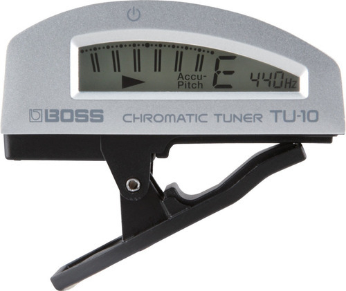 Afinador de instrumento cromático Boss TU-10 color plateado