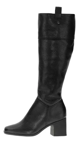 Bota over the knee couro bottero lapela preta sales