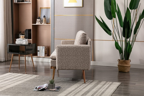 Mini Sofa De 55p Moderno Tela Color Grisleop Marca Calabash
