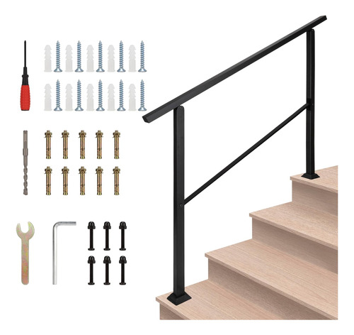 Handrails For Outdoor Steps, Outdoor Stair Railing Fits 3 To
