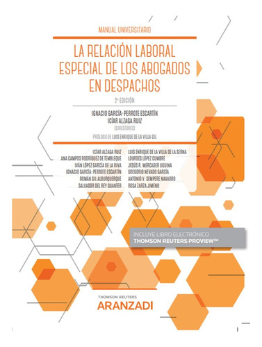 Libro Relacion Laboral Especial De Los Abogados En Los De...