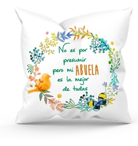 Cojín Personalizado Con Relleno Regalo Para Presumir Abuela