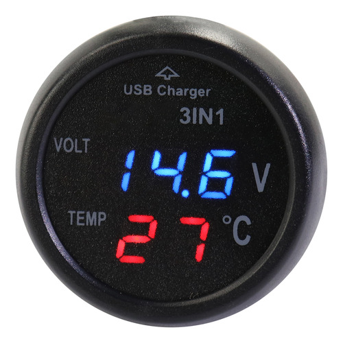 Monitor De Voltaje Y Temperatura, Batería De Coche, Motocicl