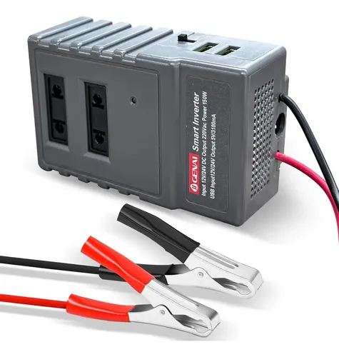 Inversor De Potência Para Carro 150w 12 A 220v Com 2 Tomadas