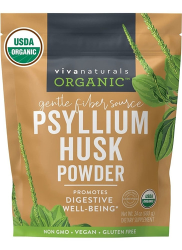 Psyllium Americano 680 Gramos Vegano Organico