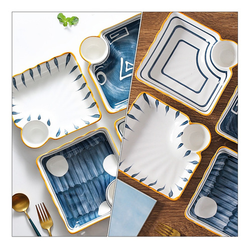Imagen 2 de 8 de 4 Bandejas De Platos Separados Exquisitos Para Restaurante