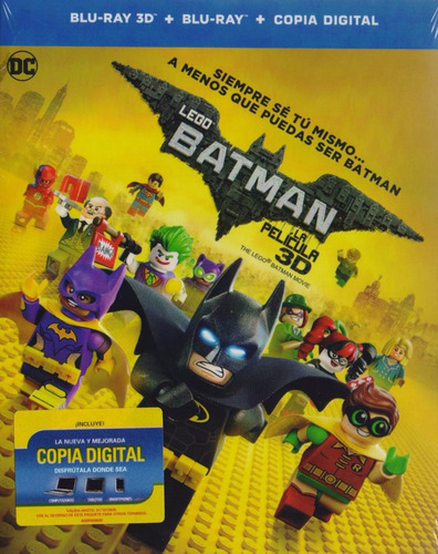 Imagen 1 de 3 de Lego Batman La Pelicula En Blu-ray 3d + Blu-ray + Cop Dig