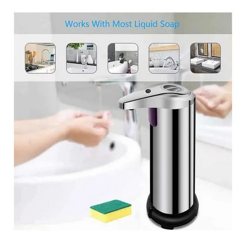 Imagen 1 de 4 de Dispensador De Jabón Y Gel Antibacterial Automático 280 Ml
