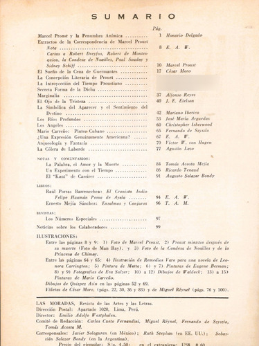 Revista Las Moradas N° 4 / Westphalen - C. Moro ( Lima 1948)