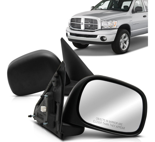 Retrovisor Externo Dodge Ram 2006 2007 08 09 Elétrico Preto