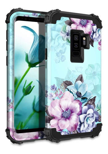 Funda Para Galaxy S9 Plus (diseno Floreado Azul)