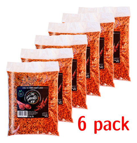 Chile De Árbol Martajado 400g Mi Gusto Es / 6 Pack