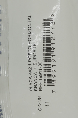 Placa 4x2 1 Posto Branca Tomada 19911-30 Simon Cor Branco