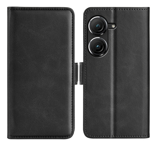 Funda De Cuero Magnética De Doble Cara Para Asus Zenfone 9