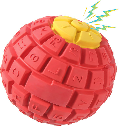 Yulemo Squeaky Dog Balls Juguetes Indestructibles De Goma Pa