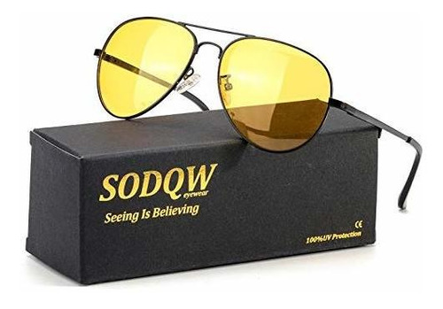 Gafas De Sol - Sodqw Aviator Night-vision Driving Gafas Anti