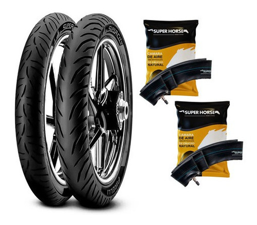 Kit Cubiertas Pirelli Super City Wave Crypton + Camaras Sh C