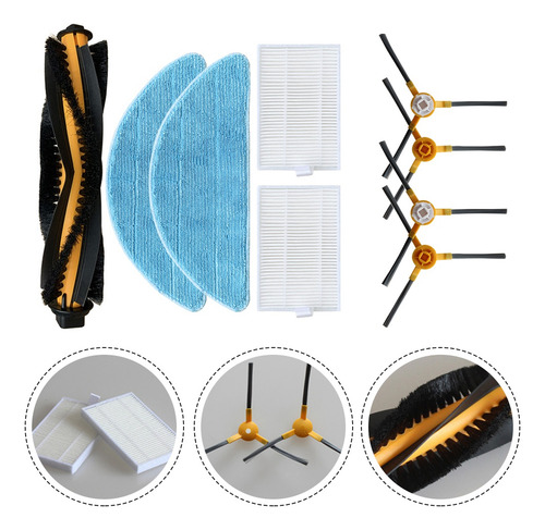 Para Robot Aspirador Abir X5 X6 X8, Rodillo Principal, Con C