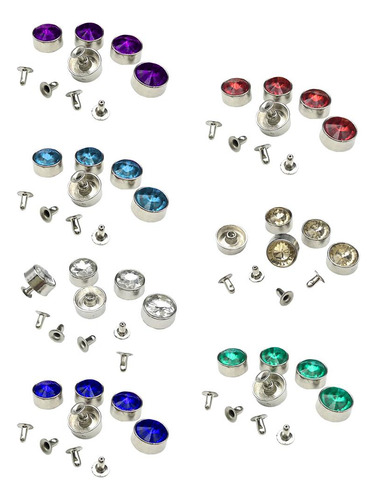 2 Set De 3x5 Remaches Brillantes Para Embellecer 2 Piezas