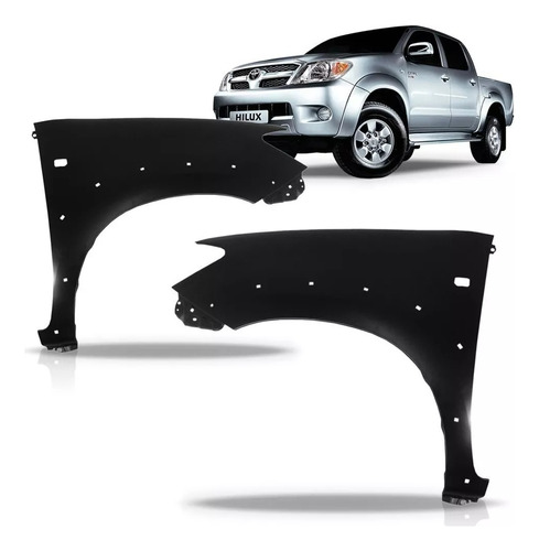 Par Paralama Hilux 2005 2006 2007 2008 2009 2010 Com Furo