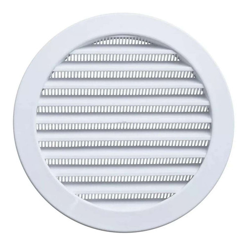 Imagem 1 de 5 de Grade Ventilação Redonda 20 Cm C/ Tela Kit Com 10 Unidades
