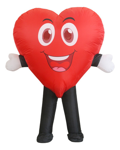 Disfraz Inflable Up Con Forma De Corazón, Mascota Love Red!