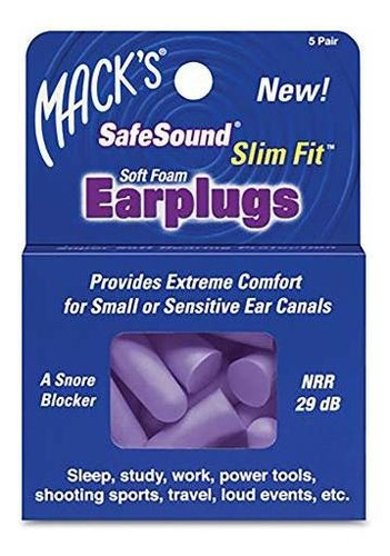 Tapones Para Oídos - Mack's Ear Care Slim Fit Soft Foam Earp