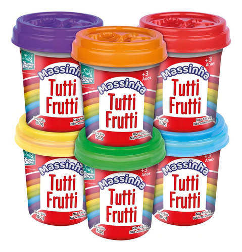 Brinquedo Massinha De Modelar Arco-iris Cheiro Tutti Frutti