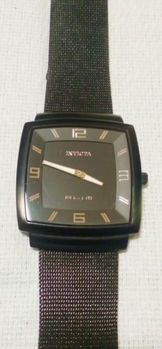 Relogio Raro Invicta Original Slim Preto Vidro Safira Crista