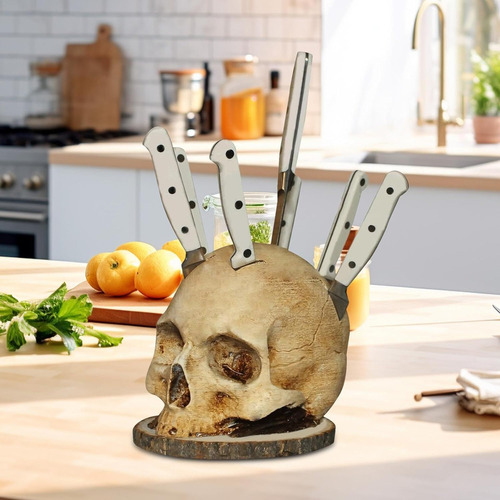 Y Soporte Para Cuchillos De Calavera Genérico Para Cocina