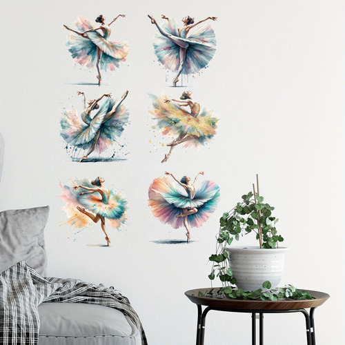 2 Calcomanías De Pared De De Ballet, Pegatinas De Pared De