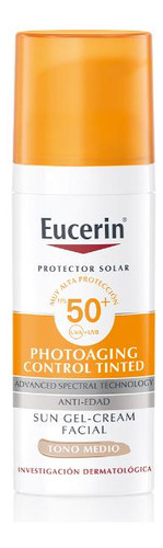 Protector Solar Eucerin Sun Crema Con Color F50 50 Ml
