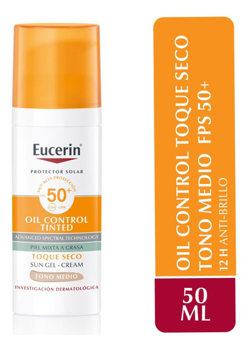 Eucerin Protector Solar Facial Oil Control Medio Fps50+ 50ml