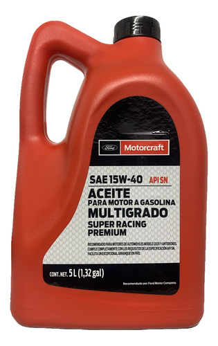 Aceite Multigrado 15w40 Motorcraft 4.73 Litros