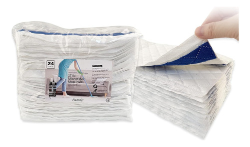 Paquete De 24 Almohadillas Desechables De Microfibra De 18 P